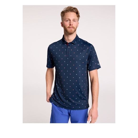 Walter Hagen Other - Walter Hagen Men's Navy Blue Sailing Novelty Print Golf Polo